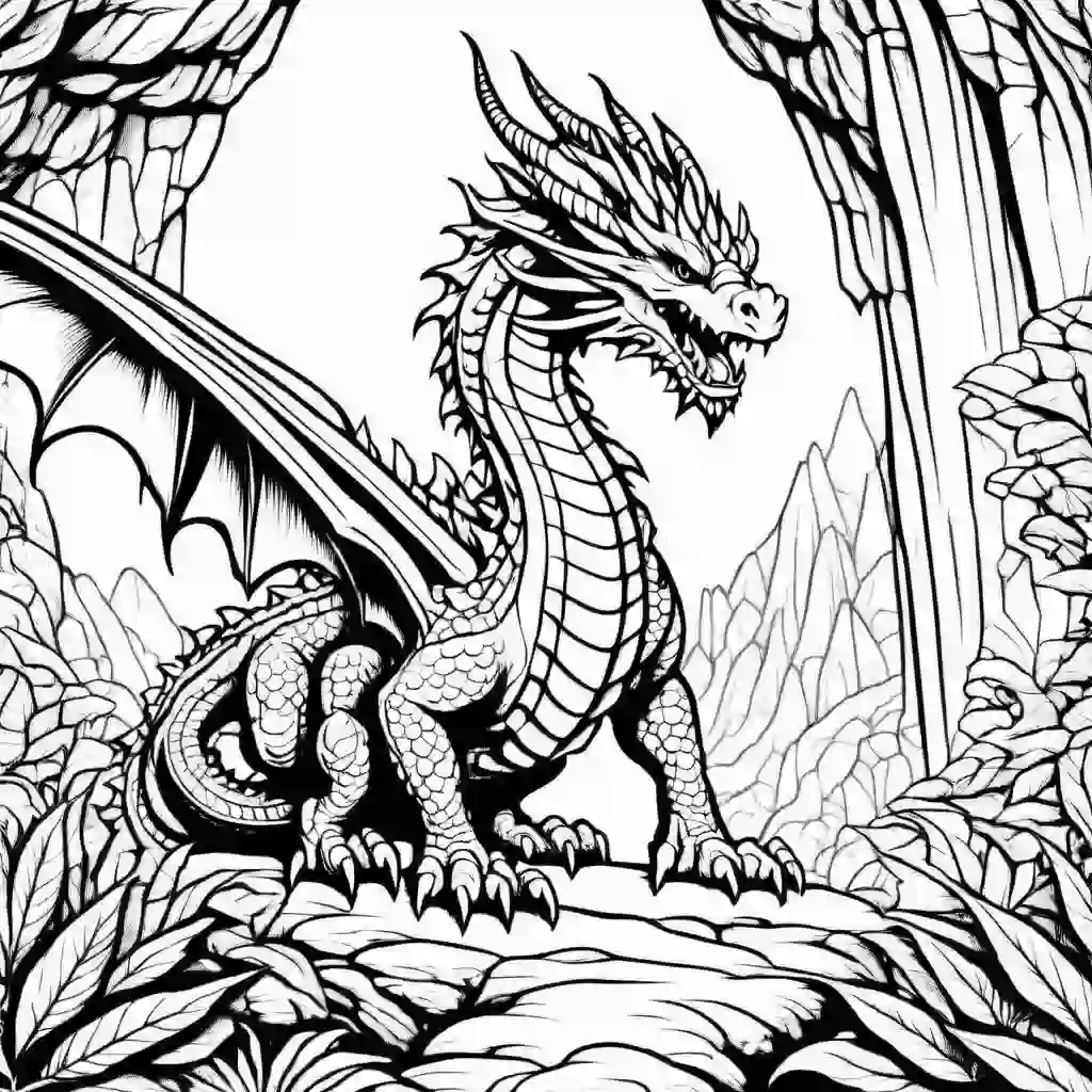 Cave Dragon coloring pages
